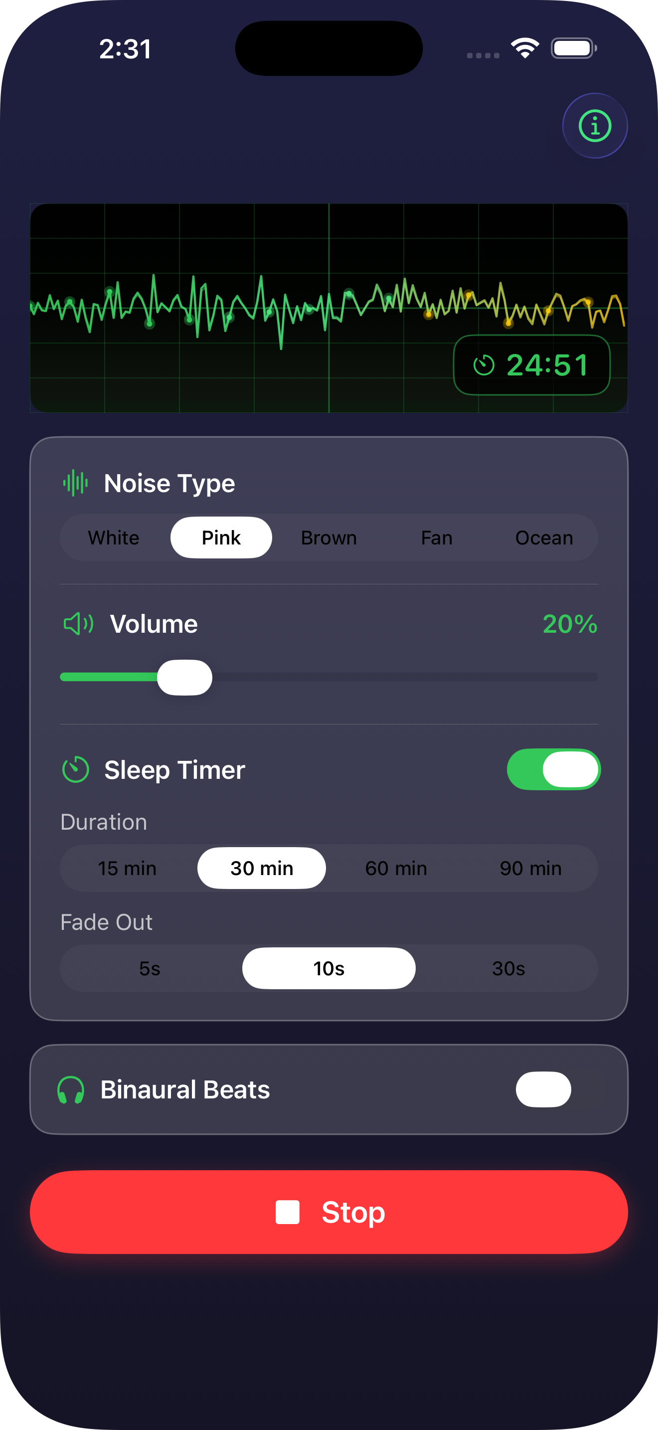 SleepNoize iPhone App